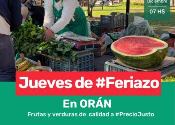 Orán: Este jueves Feriazo de la UTT en Plaza Santa Marta