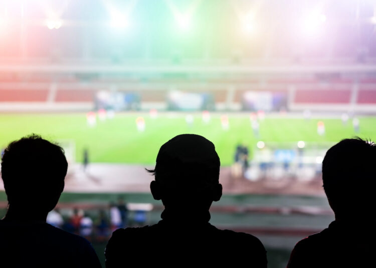 watching football game