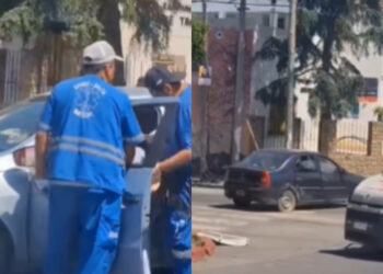 Choque en Zuviría y O’Higgins: un herido y tránsito complicado