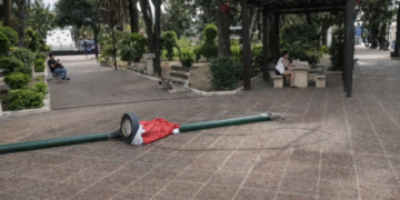 Postes electrificados en la plazoleta Ara San Juan: negligencia municipal, advertencias ignoradas y un accidente que pudo ser fatal