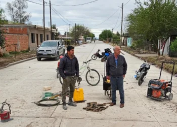Las Lajitas: Pini Alabi recorrió obras viales en la calle Güemes