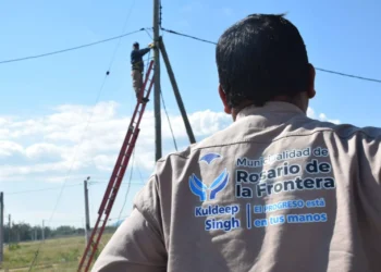 Rosario de la Frontera: Refuerzan la iluminación en la avenida Arturo Illia