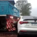 Río Piedras: Choque de tren y auto, quedó paralizada cuando sonó la bocina