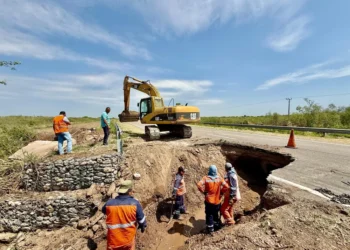 Colapsó parte de Ruta Nacional 16