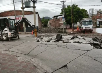 Avanzan las obras de hormigonado en la intersección de San Juan y Gorriti