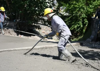Avanzan las obras pluviales en Olavarría y San Martín: colocaron el nuevo hormigón